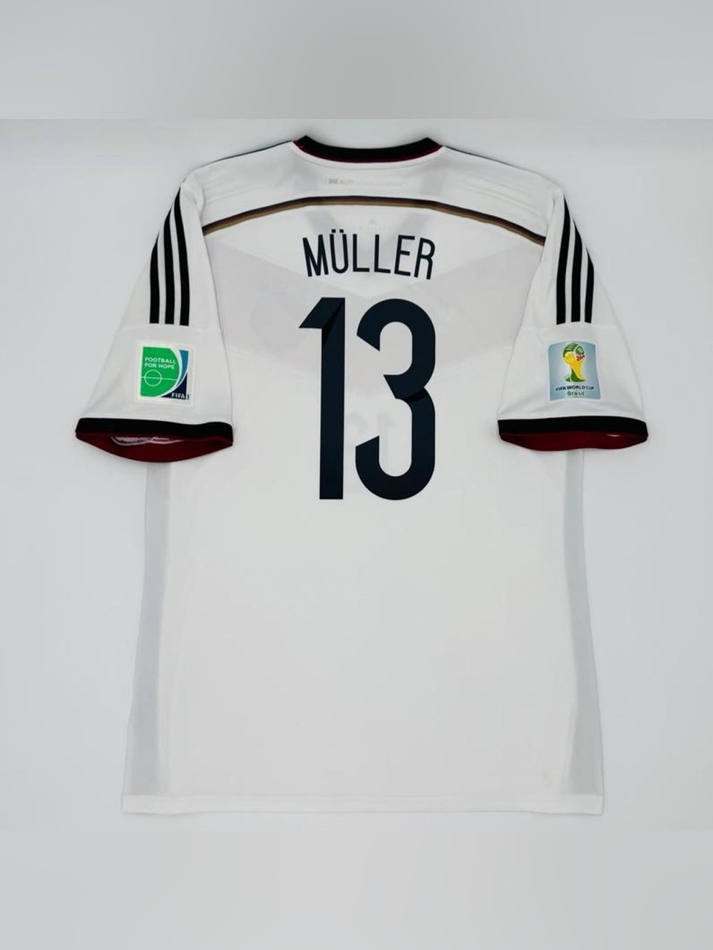 Germany Muller 2014 home World Cup jersey